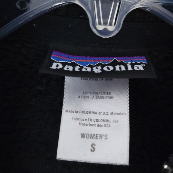 Patagonia Fleece Jacket Black Small Women Zip Up Pockets Winter Gorpcore Casual - Picture 4 of 4